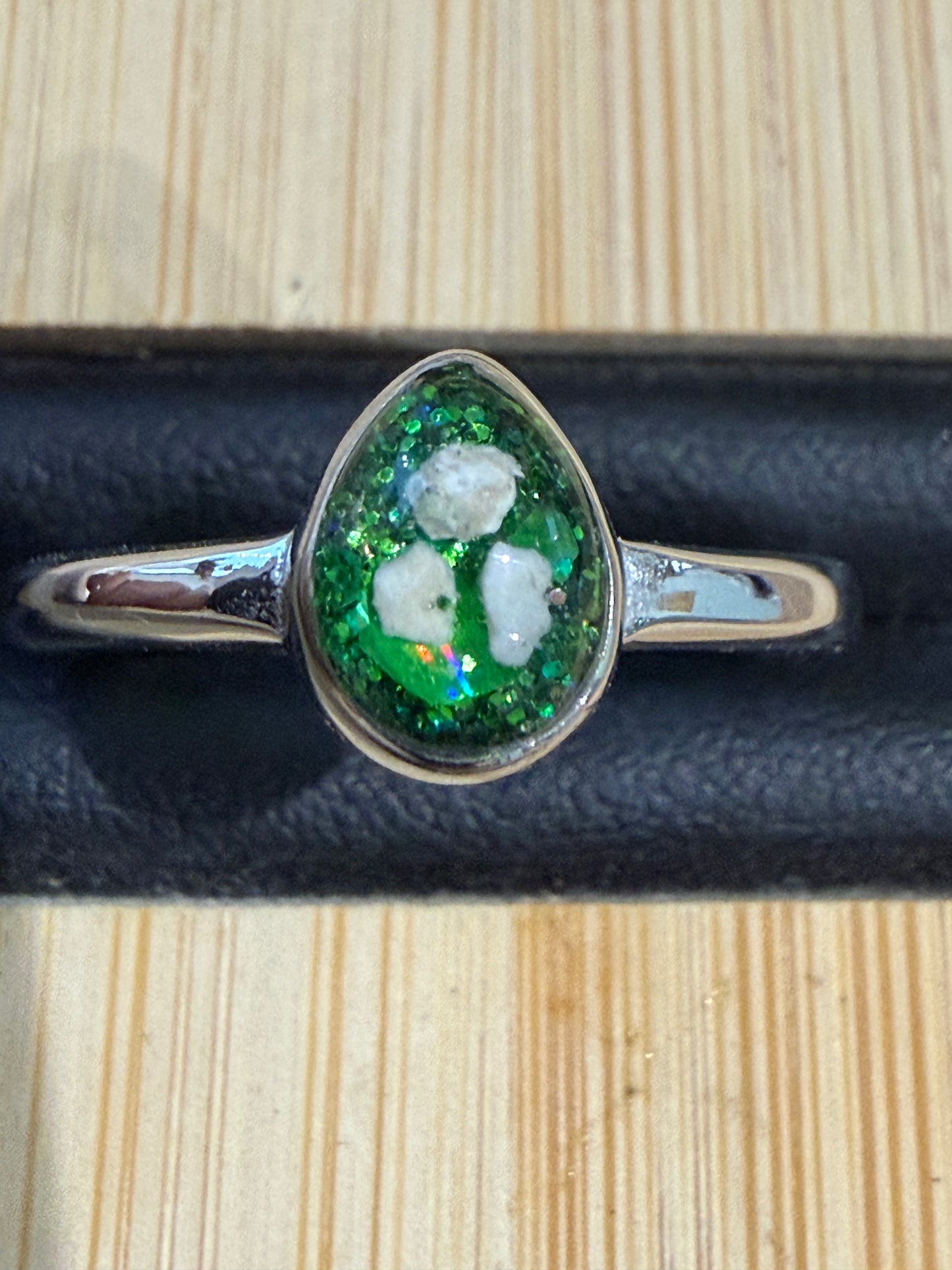 Forget Me Not Studio Ashes Gem Ring — Tear Drop | Eternal Range | Surgical Stainless Steel